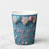 男女別リビールボーイ/ガール紙カップ 紙コップ (裏面)