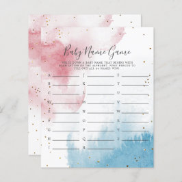 男女別リビール水色ベビー名シャワーゲーム