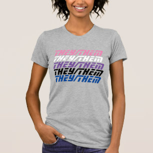 男女別流動代名詞のシャツ Tシャツ