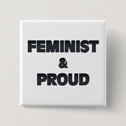 男女同権主義および誇りを持ったな2 缶バッジ (正面)