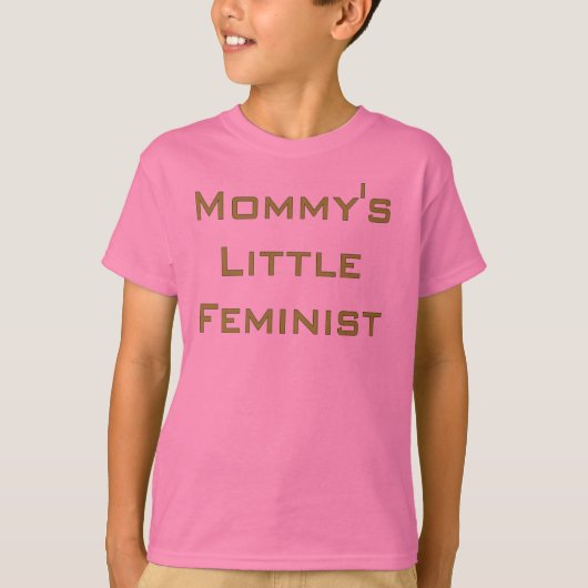 男女同権主義お母さんの少し Tシャツ (正面)