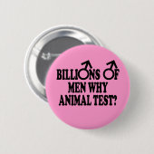 男女同権主義のおもしろいなバッジ 缶バッジ (正面&裏面)