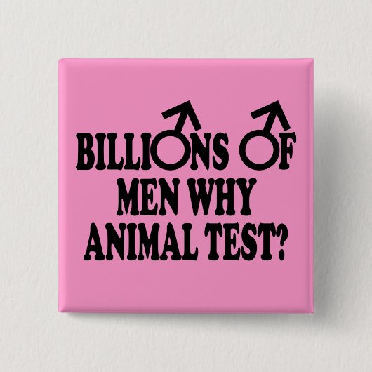 男女同権主義のおもしろいなバッジ 缶バッジ (正面)