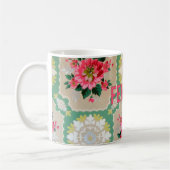 男女同権主義のヴィンテージの壁紙のマグ コーヒーマグカップ (左)