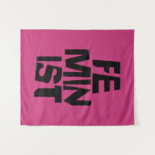 男女同権主義の女性のメスの女の子の追随的で等しい女性 タペストリー (正面(横))