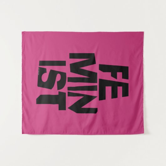 男女同権主義の女性のメスの女の子の追随的で等しい女性 タペストリー (正面(横))