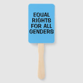 男女同権主義の女性のメスの女の子の追随的で等しい女性 ハンドファン (裏面)