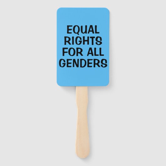 男女同権主義の女性のメスの女の子の追随的で等しい女性 ハンドファン (裏面)