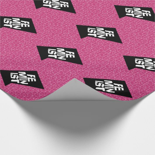 男女同権主義の女性のメスの女の子の追随的で等しい女性 ラッピングペーパー (角)