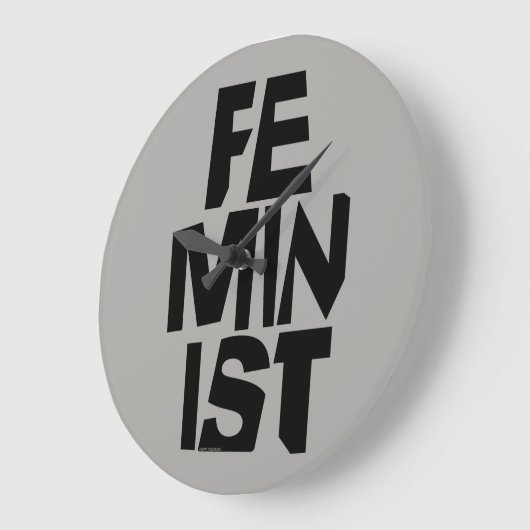 男女同権主義の女性のメスの女の子の追随的で等しい女性 ラージ壁時計 (傾斜)