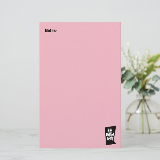 男女同権主義の女性のメスの女の子の追随的で等しい女性 便箋 (スタンド正面)