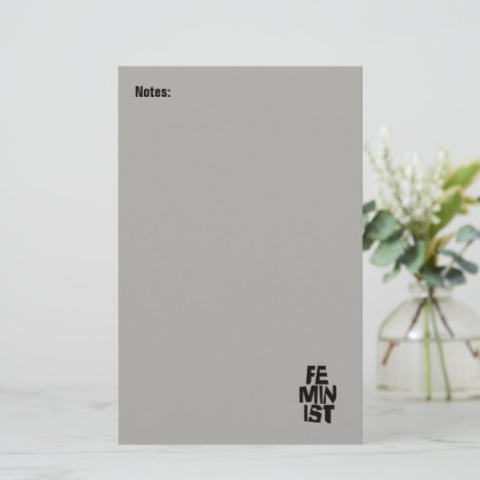 男女同権主義の女性のメスの女の子の追随的で等しい女性 便箋 (スタンド正面)