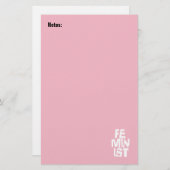 男女同権主義の女性のメスの女の子の追随的で等しい女性 便箋 (正面/裏面)