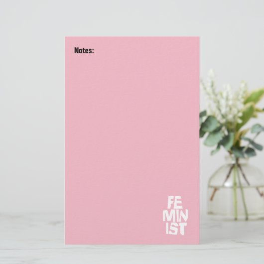 男女同権主義の女性のメスの女の子の追随的で等しい女性 便箋 (スタンド正面)