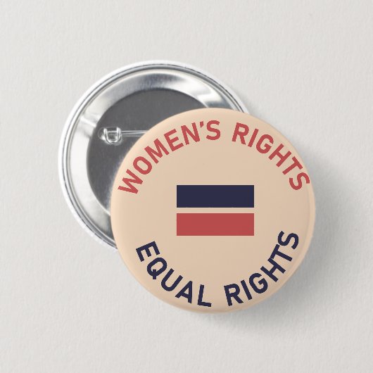 男女同権主義の女性の権利の等しい権利Pin 缶バッジ (正面&裏面)