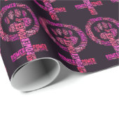 男女同権主義の握りこぶしの女性力のピンク及び紫色 ラッピングペーパー (ロールコーナー)