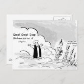 男女同権主義の漫画の郵便はがき ポストカード (正面/裏面)