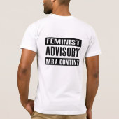 男女同権主義の状況報告MRAの内容 Tシャツ (裏面)