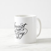 男女同権主義の興ざまし コーヒーマグカップ (正面右)