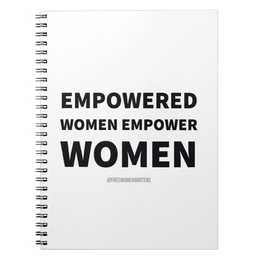 男女同権主義の螺線形ノート ノートブック (正面)