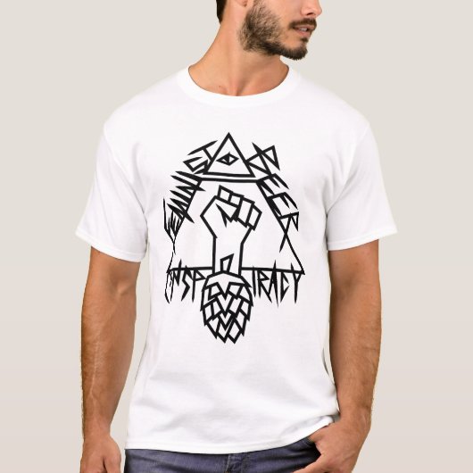 男女同権主義ビール陰謀: 鋭角 Tシャツ (正面)