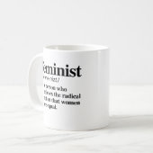 男女同権主義定義-女性を信じる人 コーヒーマグカップ (正面左)