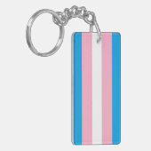 男女同権主義TRANSのプライドの旗TRANSの含んだ同盟国 キーホルダー (正面左)