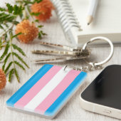 男女同権主義TRANSのプライドの旗TRANSの含んだ同盟国 キーホルダー (正面右)