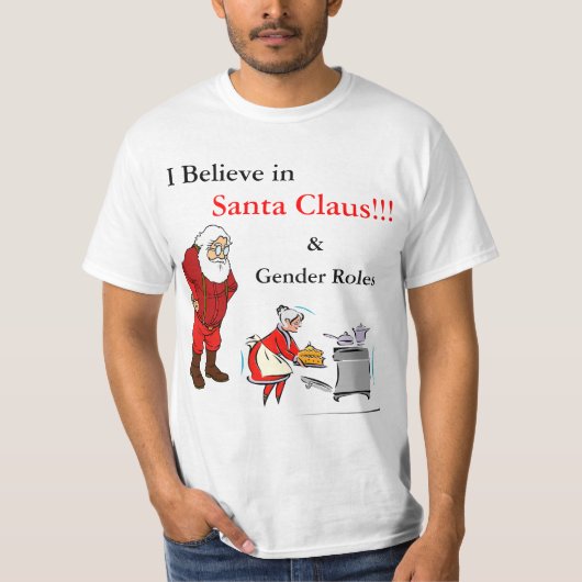男女差別主義のサンタ Tシャツ (正面)