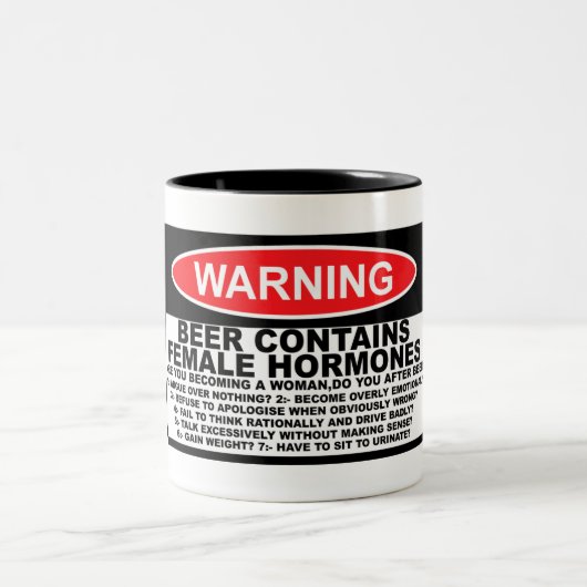 男女差別主義ビール ツートーンマグカップ (中央)