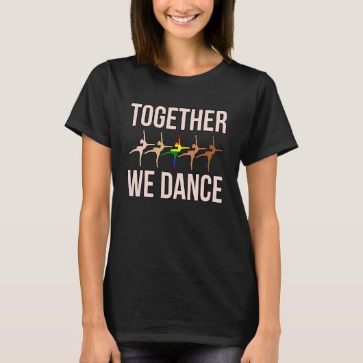 男女平等の権利と男女平等の女性サポーターを踊る Tシャツ (正面)
