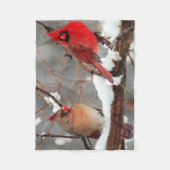 男女深紅色 フリースブランケット (正面)