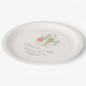 男女混合のウェディングシャワー ペーパープレート (アングル)