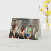 男女混合トイレ。 カード (黄色い花)