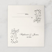 男女踊り護衛カード座席表アイボリー プレイスカード (外部開封)