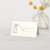 男女踊り護衛カード座席表アイボリー プレイスカード (裏面)