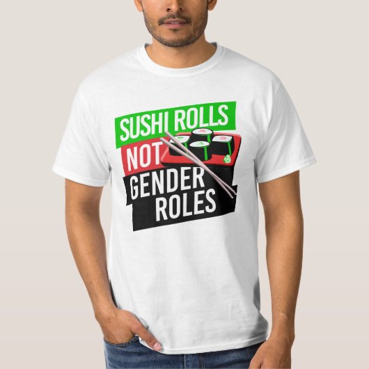 男女転が別でない寿司 Tシャツ (正面)