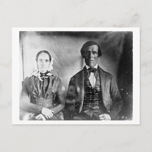 男女1840年着席 ポストカード (正面)