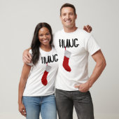 男子おもしろいクリスマスストッキングWellつる Tシャツ (ユニセックス)