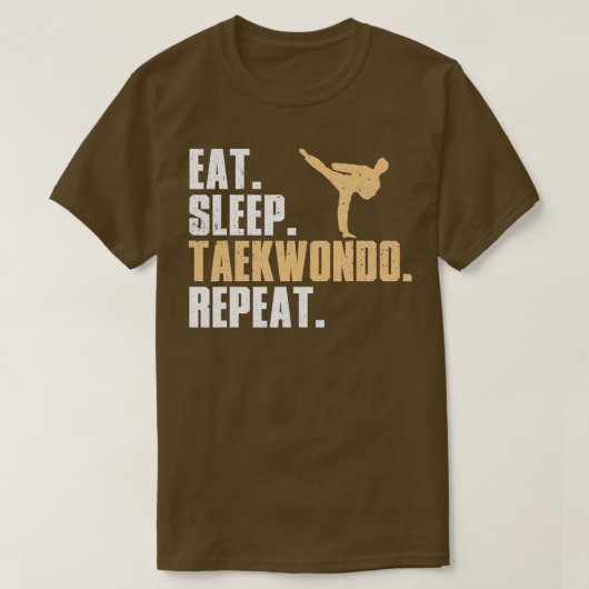 男子おもしろい女子テコンドーデザインテコンドー Tシャツ (デザイン正面)