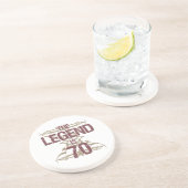 男子おもしろい70誕生日 コースター (側面)