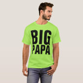 男子おもしろいTシャツビッグパパ Tシャツ (正面フル)