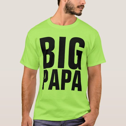 男子おもしろいTシャツビッグパパ Tシャツ (正面)
