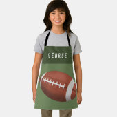 男子かわいいモダンサッカースポーツの子ども エプロン (インサイチュ)