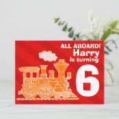 男子たちよ、列車に乗って誕生日パーティーに招待 招待状 (スタンド正面)