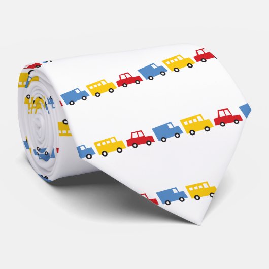 男子のおもちゃ楽しいかわいい輸送車バストラック子供 ネクタイ (ロール)