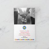 男子のおもちゃ楽しいかわいい輸送黄色のバス赤い点々 サンキューカード (内部)