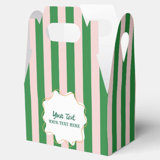 男子のためのクールでモダンなカラフルなストライプの誕生日パーティー フェイバーボックス (オープン)