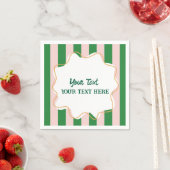 男子のクールでモダンなカラフルなストライプの誕生日パーティー スタンダードカクテルナプキン (インサイチュ)