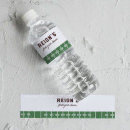 男子のフットボールファーストイヤー ダウン 1歳の誕生日パーティー ペットボトルラベル